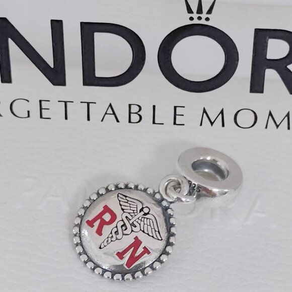 Pandora Exclusive RN Registered Nurse Dangle Charm S925 Silver with box - Picture 1 of 9